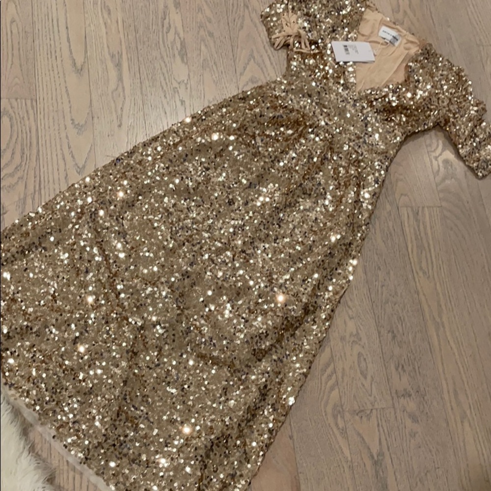 Gold sequence gown